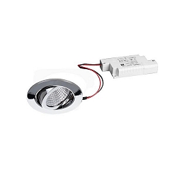 Downlight rond, pivotant IP20, chrome gradable