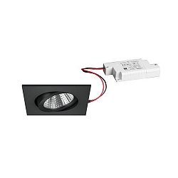 Lumi�re encastr�e IP20, scintillant, noir , transparent gradable 7W 740lm 2700K 20-40� 20-40� CRI 80-89