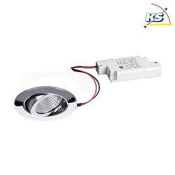 Downlight rond, dimmable IP65, chrome gradable