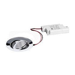 Downlight rond, dimmable IP65, chrome gradable