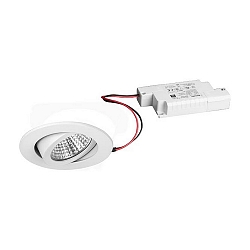 Downlight rond, dimmable IP65, blanche gradable