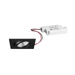 Lumi�re encastr�e IP65, scintillant, noir , transparent  6W 650lm 3000K 20-40� 20-40� CRI 80-89