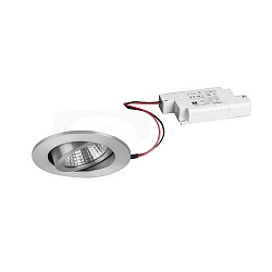 Downlight rond, dimmable IP20, aluminium mat gradable