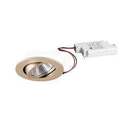 Downlight rond, dimmable IP20, champagne gradable