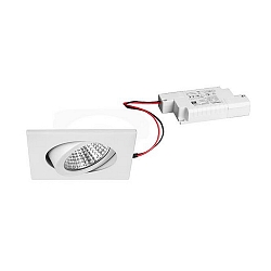 Downlight angulaire, dimmable IP20, blanche gradable
