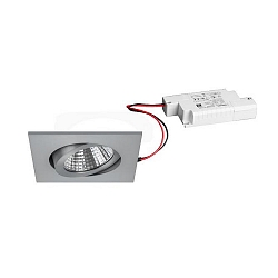 Downlight angulaire, dimmable IP20, aluminium mat gradable