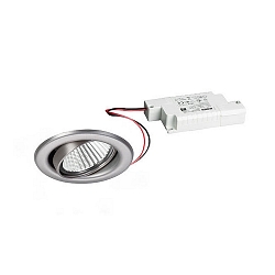 Downlight BB09 rond, dimmable IP20, acier inoxydable gradable