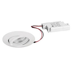Lumi�re encastr�e BB 13 rond, pivotant LED IP20, blanche gradable 6W 430lm 1800-3000K 20-40� 20-40� CRI 80-89