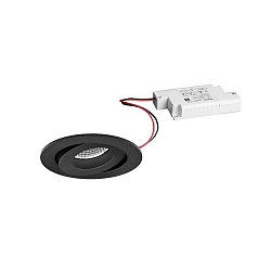Lumi�re encastr�e IP20, scintillant, noir  gradable 7W 680lm 3000K 20-40� 20-40� CRI 80-89
