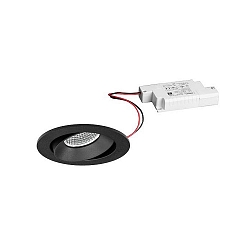 Lumi�re encastr�e IP20, scintillant, noir  gradable 7W 680lm 3000K 20-40� 20-40� CRI 80-89