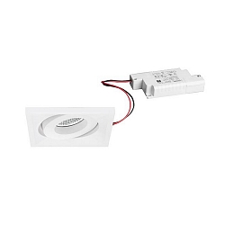 Lumi�re encastr�e pivotant, carr� IP20, blanche gradable 7W 680lm 3000K 20-40� 20-40� CRI 80-89
