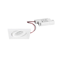 Lumi�re encastr�e pivotant, carr� IP20, blanche gradable 7W 680lm 3000K 20-40� 20-40� CRI 80-89