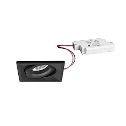 Lumi�re encastr�e pivotant, carr� IP20, blanche gradable 7W 680lm 3000K 20-40� 20-40� CRI 80-89