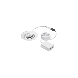 Lumi�re encastr�e ABACO ROUND PHASE pivotant IP44, noir mat gradable 8W 1010lm 3000K 36� 36� CRI 82