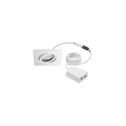 recessed luminaire ABACO SQUARE PHASE swivelling IP44, white matt dimmable 8W 1010lm 3000K 36� 36� CRI 82