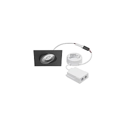 Lumi�re encastr�e ABACO SQUARE PHASE pivotant, Dim-To-Warm IP44, noir mat gradable 8W 530lm 1800-3000K 36� 36� CRI > 90