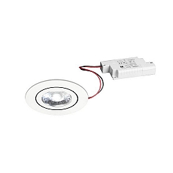 Lumi�re encastr�e IP20, scintillant, transparent, blanche gradable 6W 700lm 4000K 20-40� 20-40� CRI 80-89