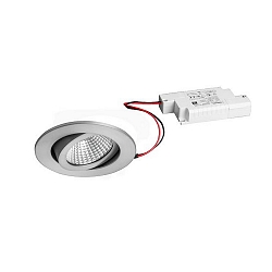 Downlight rond, Dim-To-Warm IP20, aluminium mat gradable