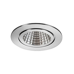 Recessed outdoor LED spot set BB15, IP54, round, 230V, 6W 3000K 640lm 38°, fixed, dimmable, stainless steel