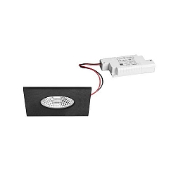 Eclairage d'ext�rieur encastr� BB21 angulaire, rigide IP65, couvert de poudre, noir mat gradable