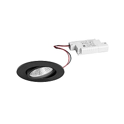 Eclairage d'ext�rieur encastr� BB23 rond, pivotant IP65, couvert de poudre, noir gradable