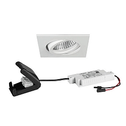 Lumi�re encastr�e BB 19 pivotant, carr� LED IP20, blanche gradable 6W 430lm 1800-3000K 20-40� 20-40� CRI 80-89
