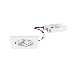 Eclairage d'ext�rieur encastr� BB25 angulaire, pivotant IP65, couvert de poudre, blanche gradable