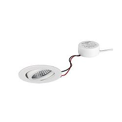 Lumi�re encastr�e TIRREL-R rond, pivotant IP20, blanche gradable 6W 680lm 3000K 38� 38� CRI >80