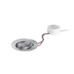 Lumi�re encastr�e TIRREL-R rond, pivotant IP20, aluminium gradable 6W 680lm 3000K 38� 38� CRI >80
