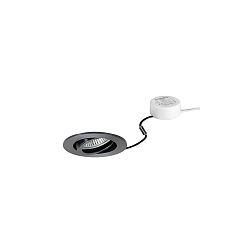Lumi�re encastr�e TIRREL-R rond, pivotant IP20, noir gradable 6W 680lm 3000K 38� 38� CRI >80