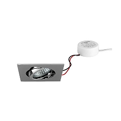 Lumi�re encastr�e TIRREL-S angulaire, pivotant IP20, blanche gradable 6W 680lm 3000K 38� 38� CRI >80