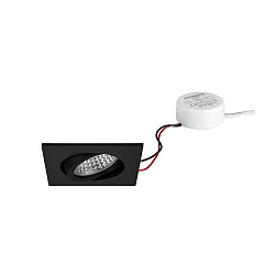 Lumi�re encastr�e TIRREL-S angulaire, pivotant IP20, blanche gradable 6W 680lm 3000K 38� 38� CRI >80
