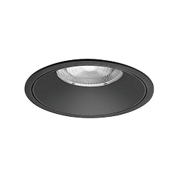Plafonnier encastré DIOS MEGA rond, direct IP20, noir gradable