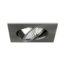 Downlight BB05 angulaire, pivotant IP20, nickel mat gradable