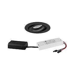 Lumi�re encastr�e IP20, scintillant, noir  7W 680lm 3000K 20-40� 20-40� CRI 80-89
