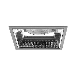 ceiling recessed luminaire APOLLO MEGA square, direct IP20, silver, transparent dimmable