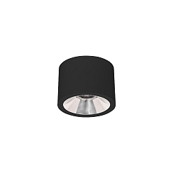 Downlight APOLLO MIDI lisse, rond, commutable IP20, couvert de poudre, noir 