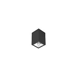 Downlight APOLLO MICRO angulaire, lisse, commutable IP20, couvert de poudre, noir 