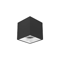Downlight APOLLO MAXI angulaire, lisse, commutable IP20, couvert de poudre, noir 