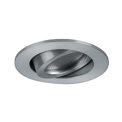 Recessed loudspeaker 3/4W, 20 Ohm, round, DA Ø 6.8cm, IP20, swivelling, matt alu