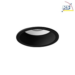 Recessed unit for LED modules, round, deepened, IP20, max. 14W, excl. driver, structured black / structured white