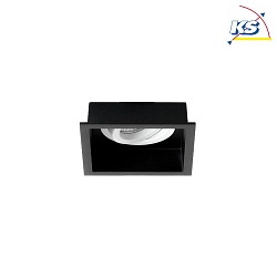 Recessed unit for LED modules, square, deepened, IP20, max. 14W, excl. driver, structured black / structured white