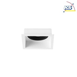 Recessed unit for LED modules, square, deepened, IP20, max. 14W, excl. driver, structured white / black