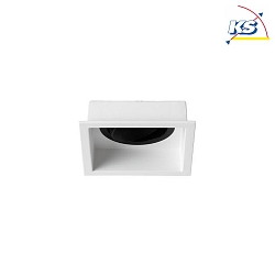 Recessed unit for LED modules, square, deepened, IP20, max. 14W, excl. driver, structured white / black