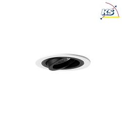 Recessed unit for LED modules, round, IP20, max. 14W, excl. driver, structured white / black