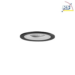 Recessed unit for LED modules, round, IP20, max. 14W, excl. driver, structured black / structured white