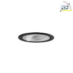 Recessed unit for LED modules, round, IP20, max. 14W, excl. driver, structured black / structured white
