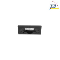Recessed unit for LED modules, square, IP20, max. 14W, excl. driver, structured black