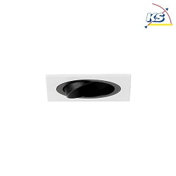 Recessed unit for LED modules, square, IP20, max. 14W, excl. driver, structured white / black