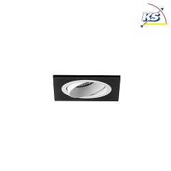Recessed unit for LED modules, square, IP20, max. 14W, excl. driver, structured black / structured white